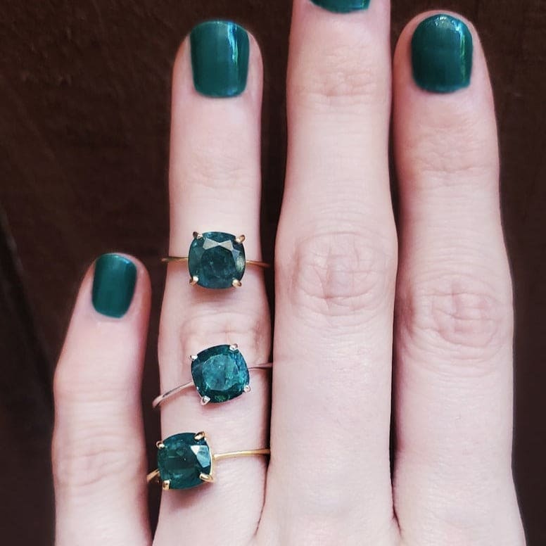 The Asher - Natural Emerald Rings Handmade Handcrafted