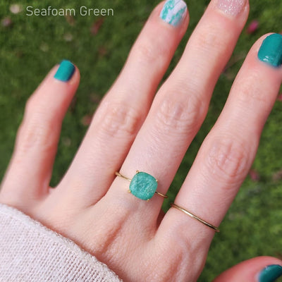 The Asher - Natural Emerald Rings Handmade Handcrafted