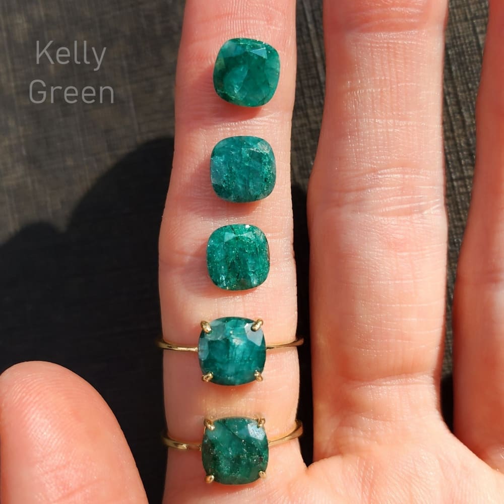 The Asher - Natural Emerald Rings Handmade Handcrafted