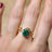 The Asher - Natural Emerald & Shadow Band Set Rings Handmade Handcrafted