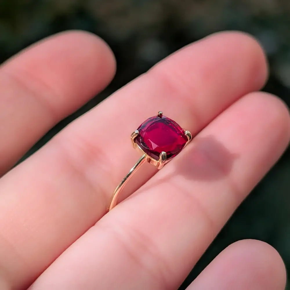 The Asher - Natural Garnet Rings Handmade Handcrafted