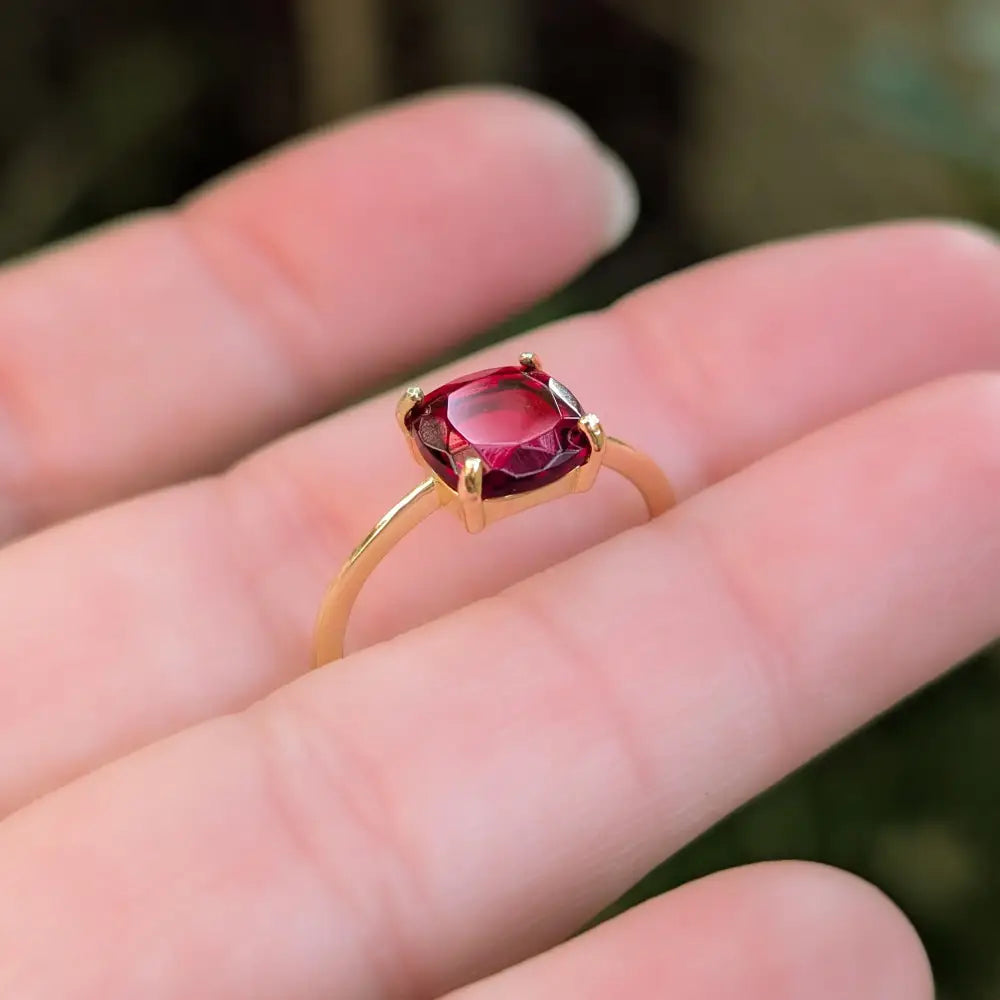 The Asher - Natural Garnet Rings Handmade Handcrafted