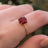 The Asher - Natural Garnet Rings Handmade Handcrafted