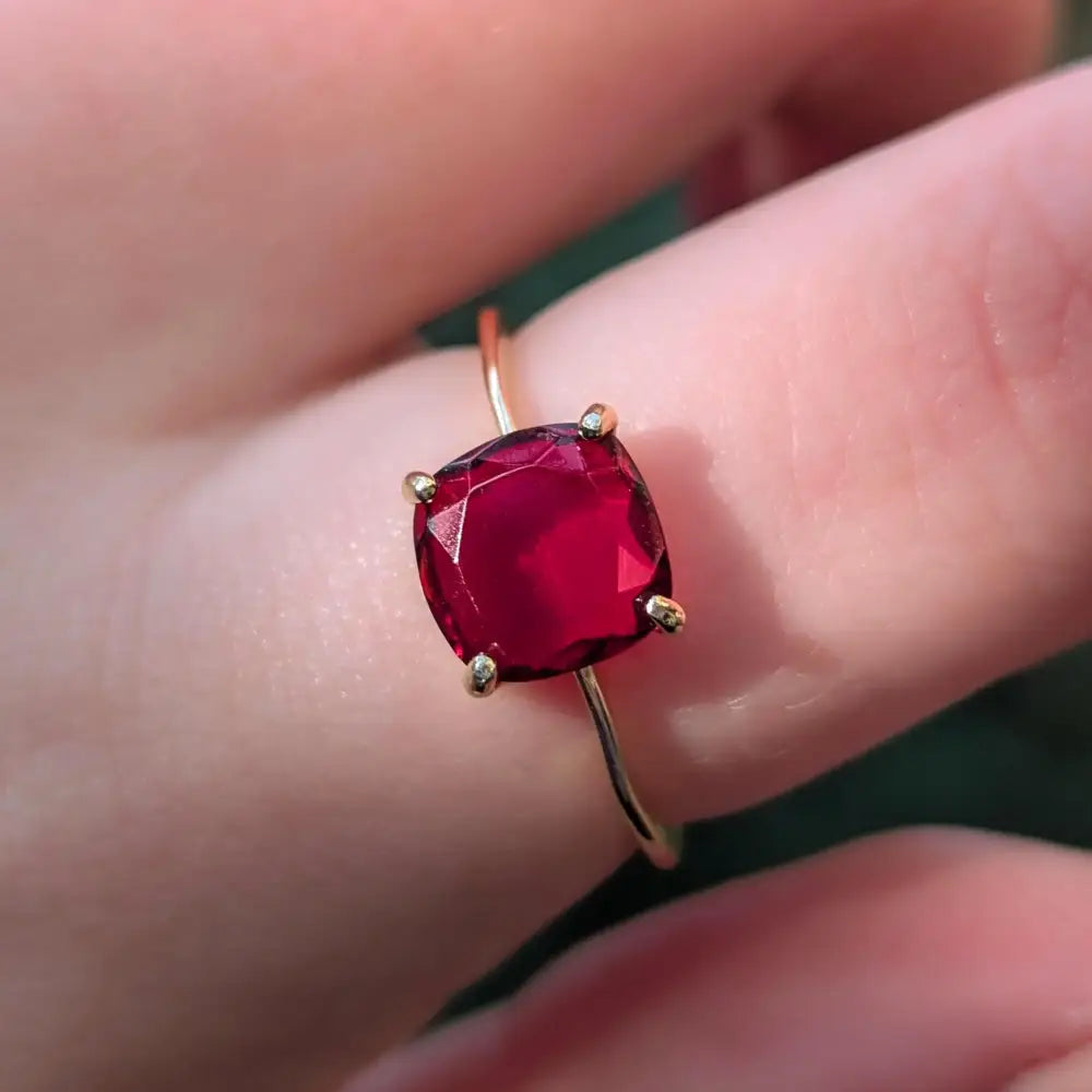 The Asher - Natural Garnet Rings Handmade Handcrafted