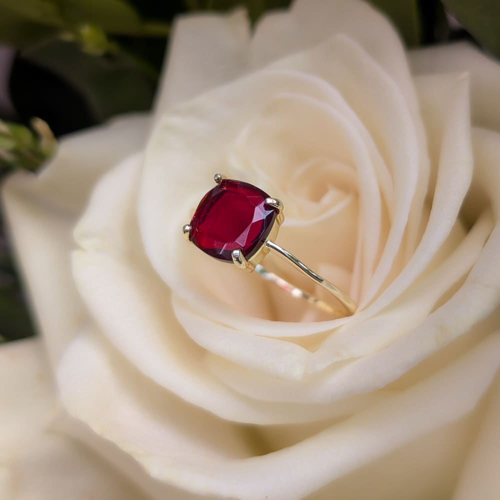 The Asher - Natural Garnet Rings Handmade Handcrafted