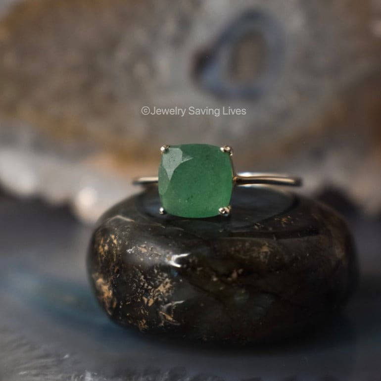 The Asher - Natural Jade Rings Handmade JSL Made in USA