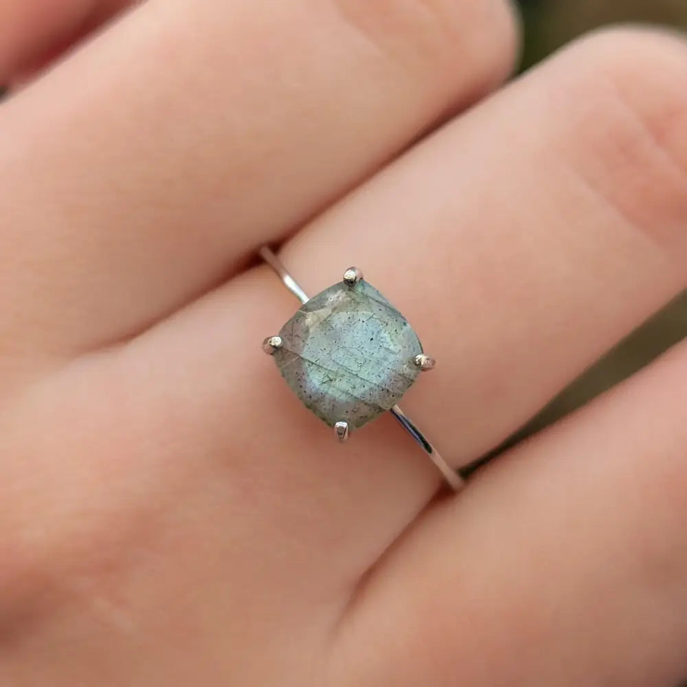 The Asher - Natural Labradorite Rings Handmade Handcrafted