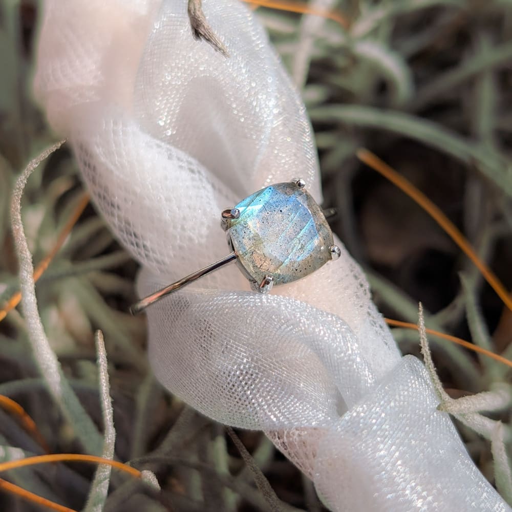 The Asher - Natural Labradorite Rings Handmade Handcrafted