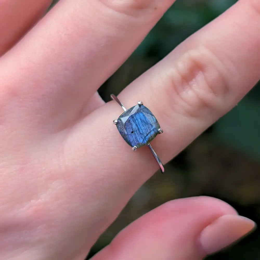 The Asher - Natural Labradorite Rings Handmade Handcrafted