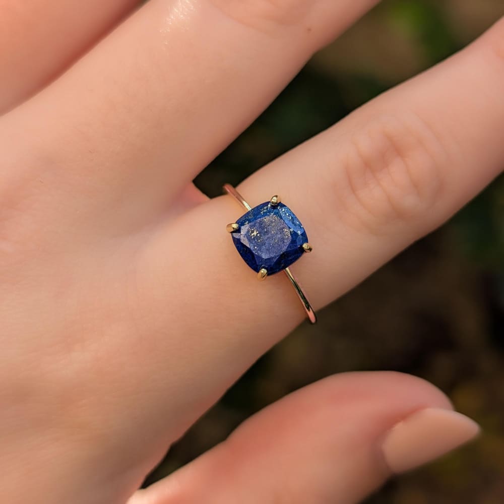 The Asher - Natural Lapis Lazuli Rings Handmade Handcrafted