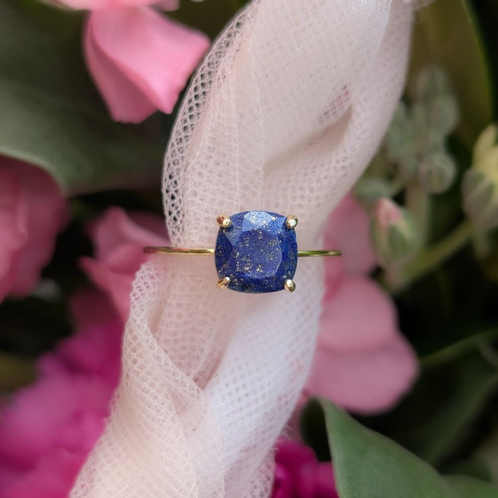 The Asher - Natural Lapis Lazuli Rings Handmade Handcrafted
