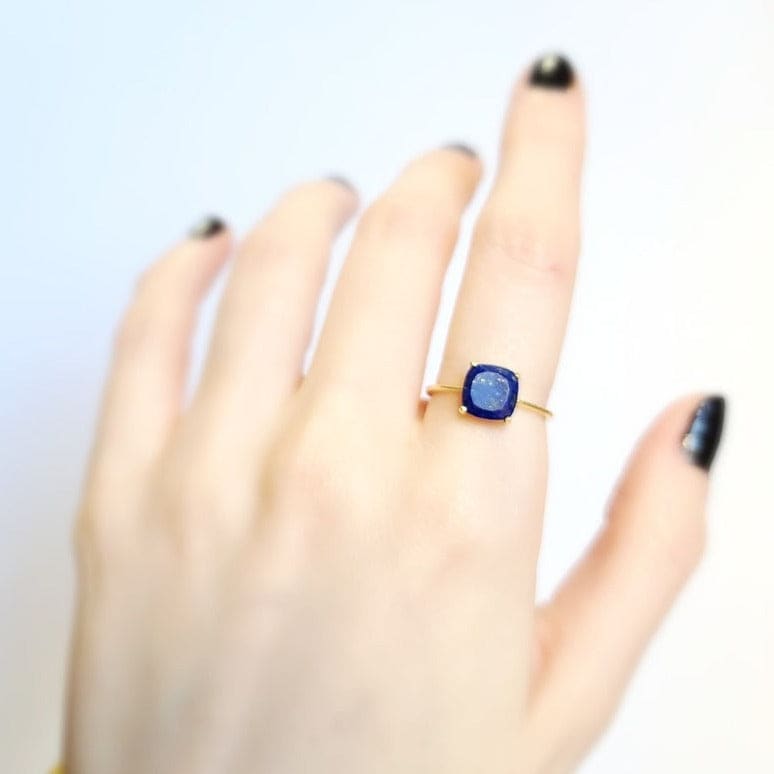 The Asher - Natural Lapis Lazuli Rings Handmade Handcrafted