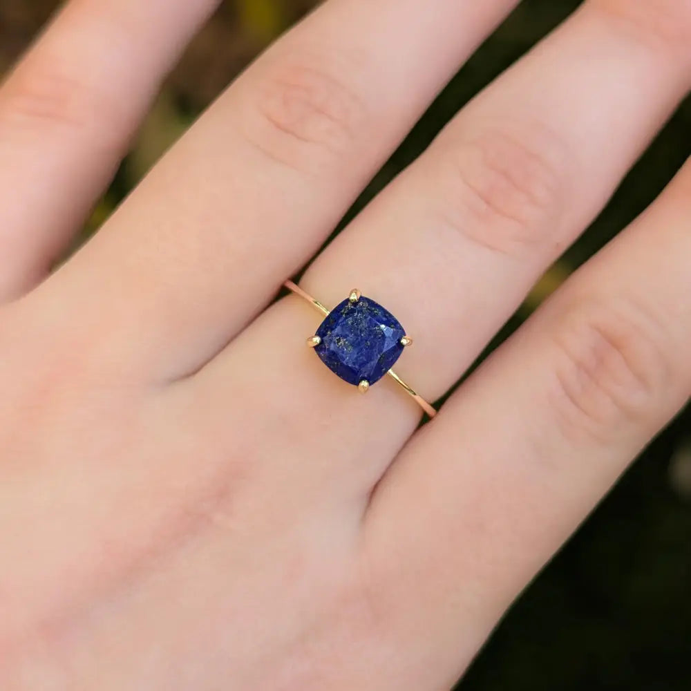 The Asher - Natural Lapis Lazuli Rings Handmade Handcrafted