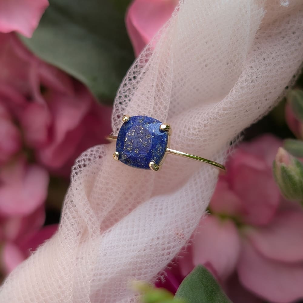 The Asher - Natural Lapis Lazuli Rings Handmade Handcrafted
