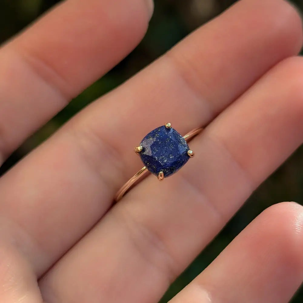 The Asher - Natural Lapis Lazuli Rings Handmade Handcrafted