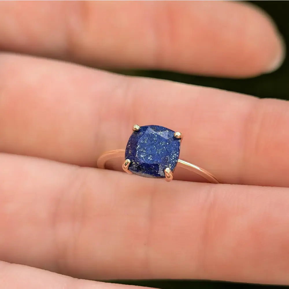The Asher - Natural Lapis Lazuli Rings Handmade Handcrafted