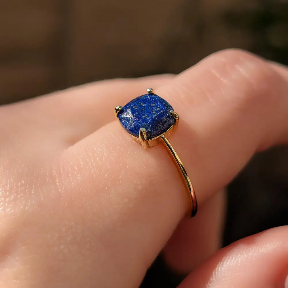 The Asher - Natural Lapis Lazuli Rings Handmade Handcrafted