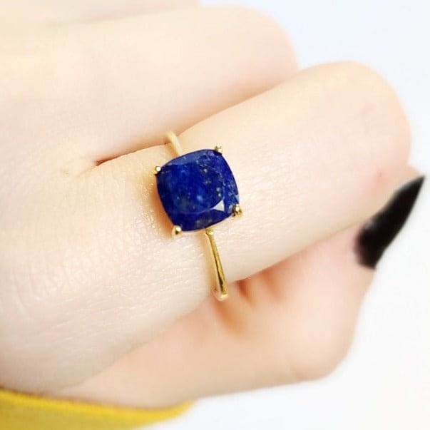 The Asher - Natural Lapis Lazuli Rings Handmade Handcrafted