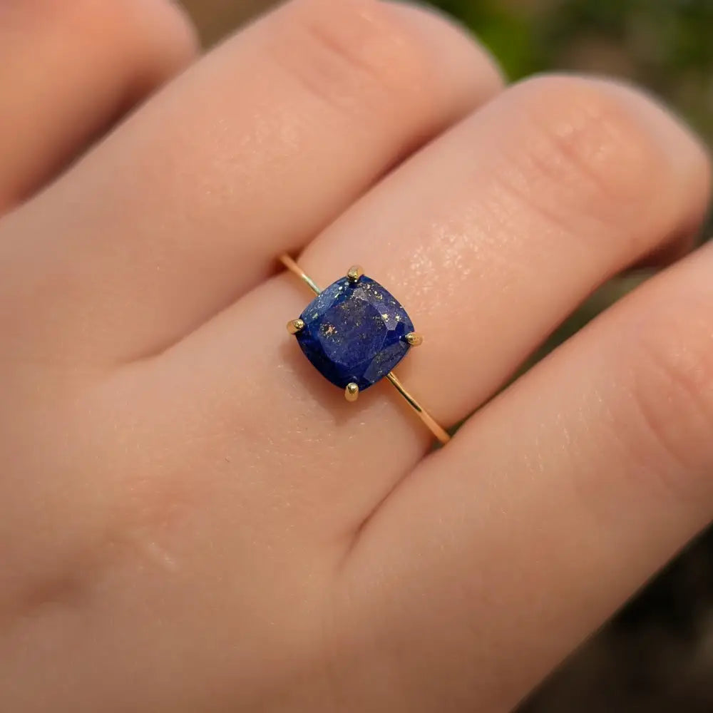 The Asher - Natural Lapis Lazuli Rings Handmade Handcrafted