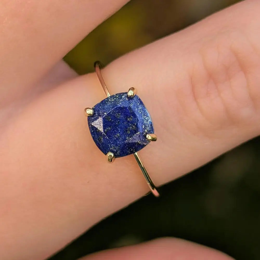 The Asher - Natural Lapis Lazuli Rings Handmade Handcrafted