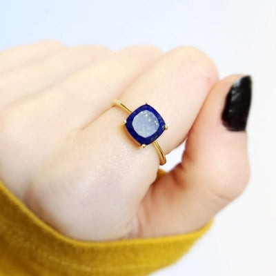 The Asher - Natural Lapis Lazuli Rings Handmade Handcrafted