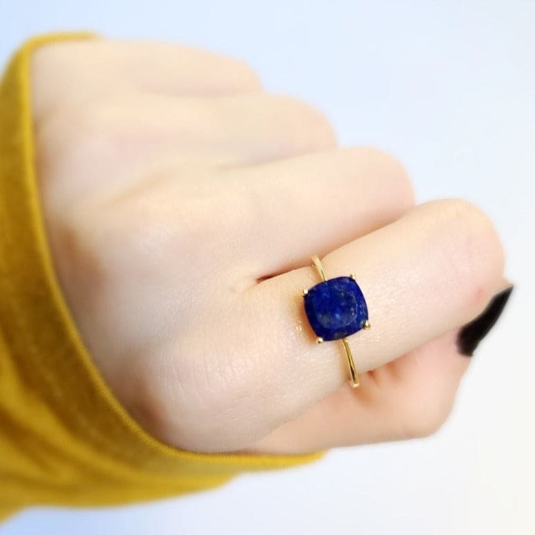 The Asher - Natural Lapis Lazuli Rings Handmade Handcrafted