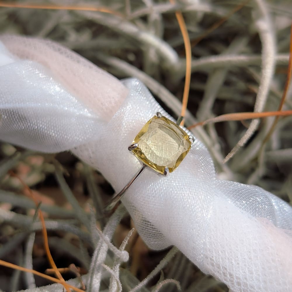 The Asher - Natural Lemon Topaz Rings Handmade Handcrafted