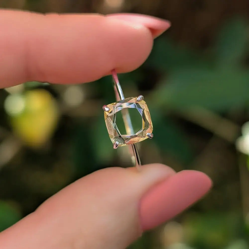 The Asher - Natural Lemon Topaz Rings Handmade Handcrafted