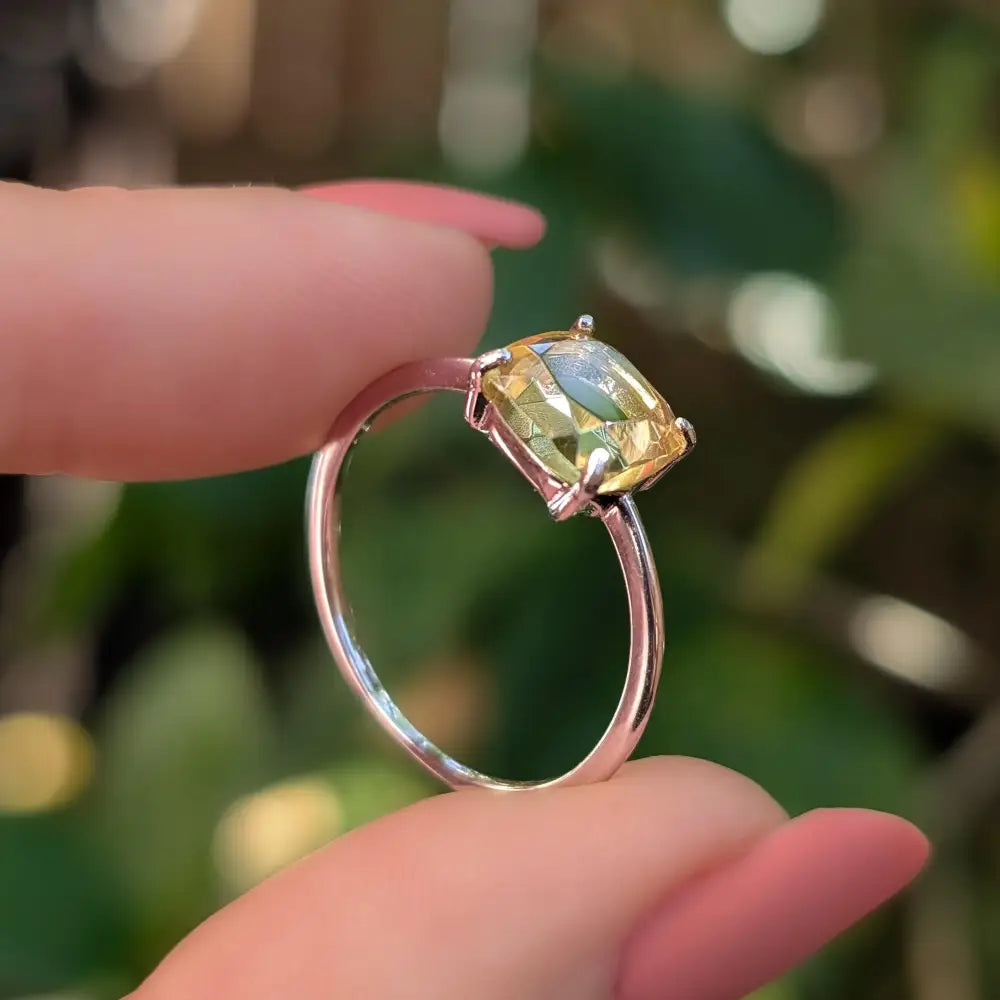 The Asher - Natural Lemon Topaz Rings Handmade Handcrafted