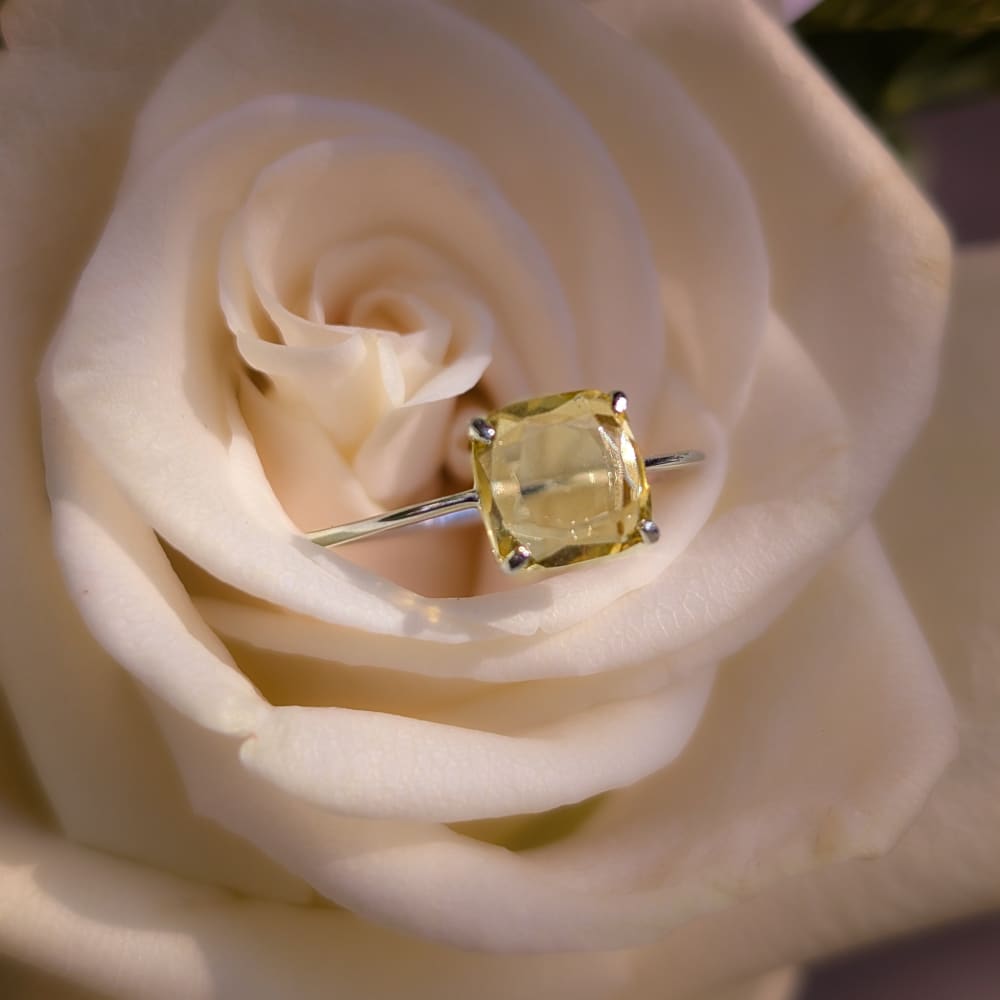 The Asher - Natural Lemon Topaz Rings Handmade Handcrafted