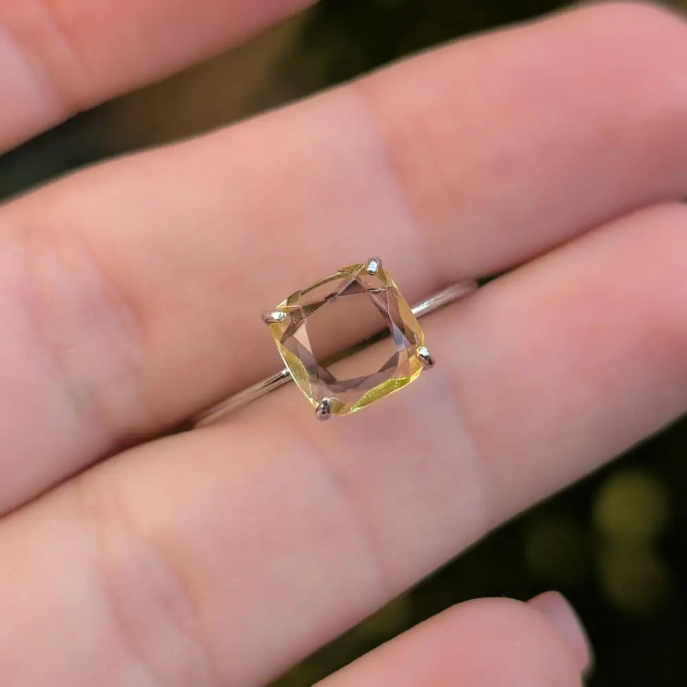 The Asher - Natural Lemon Topaz Rings Handmade Handcrafted