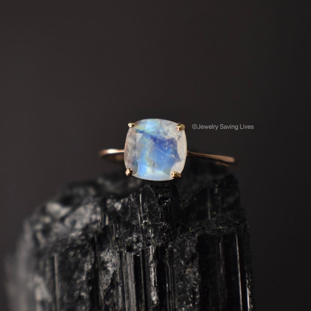 The Asher - Natural Moonstone Rings Handmade Handcrafted