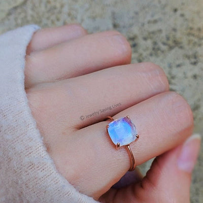 The Asher - Natural Moonstone Rings Handmade Handcrafted