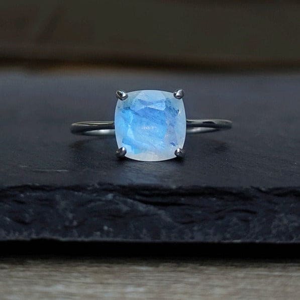 The Asher - Natural Moonstone Rings Handmade Handcrafted