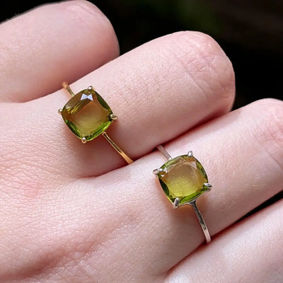 The Asher - Natural Peridot Rings Handmade Handcrafted