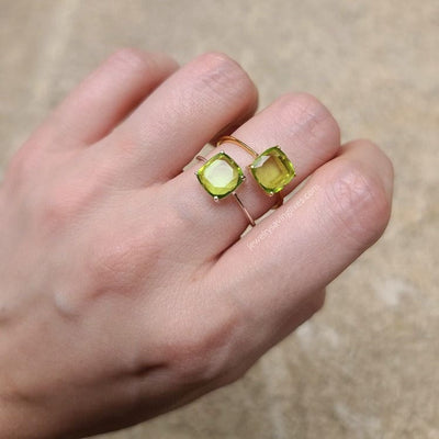 The Asher - Natural Peridot Rings Handmade JSL Made in USA