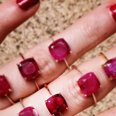 The Asher - Natural Ruby Rings Handmade Handcrafted