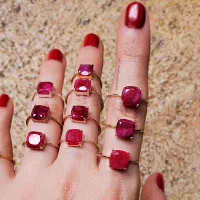 The Asher - Natural Ruby Rings Handmade Handcrafted