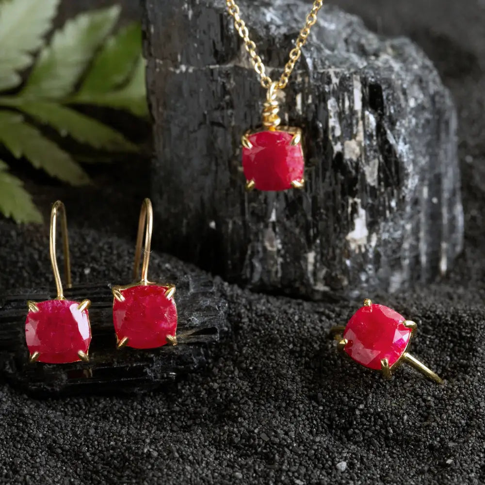The Asher - Natural Ruby Rings Handmade Handcrafted