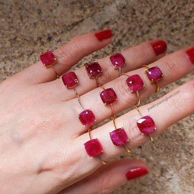 The Asher - Natural Ruby Rings Handmade Handcrafted