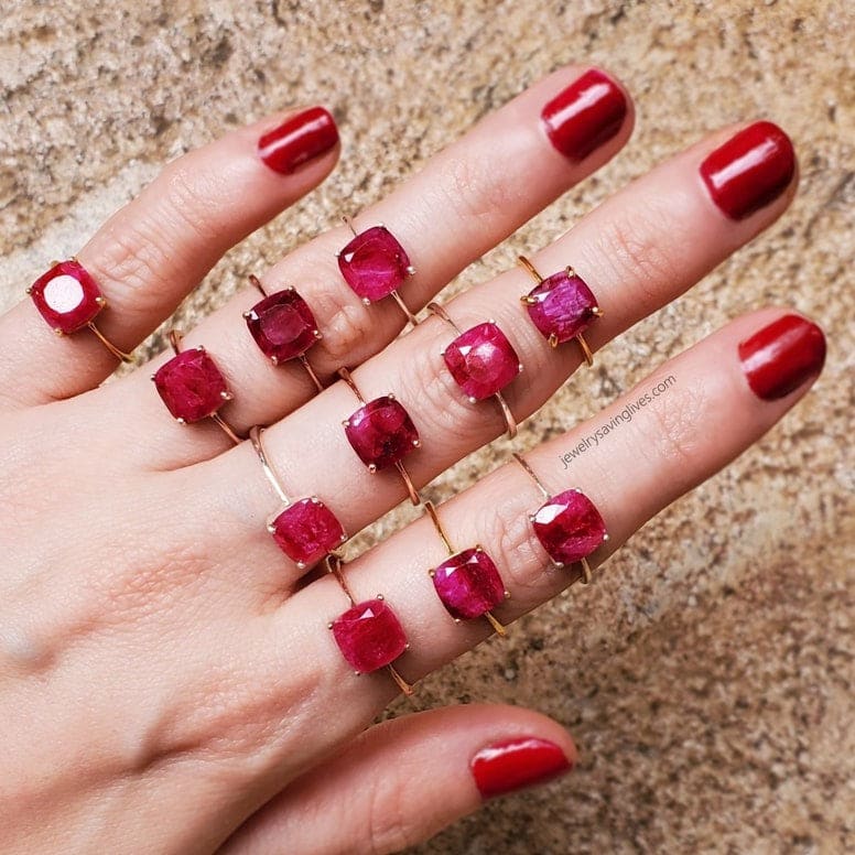 The Asher - Natural Ruby Rings Handmade Handcrafted