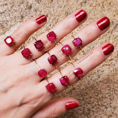 The Asher - Natural Ruby Rings Handmade Handcrafted