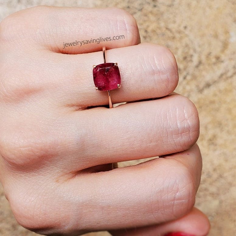 The Asher - Natural Ruby Rings Handmade Handcrafted