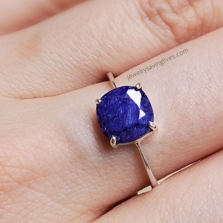 The Asher - Natural Sapphire Rings Handmade Handcrafted