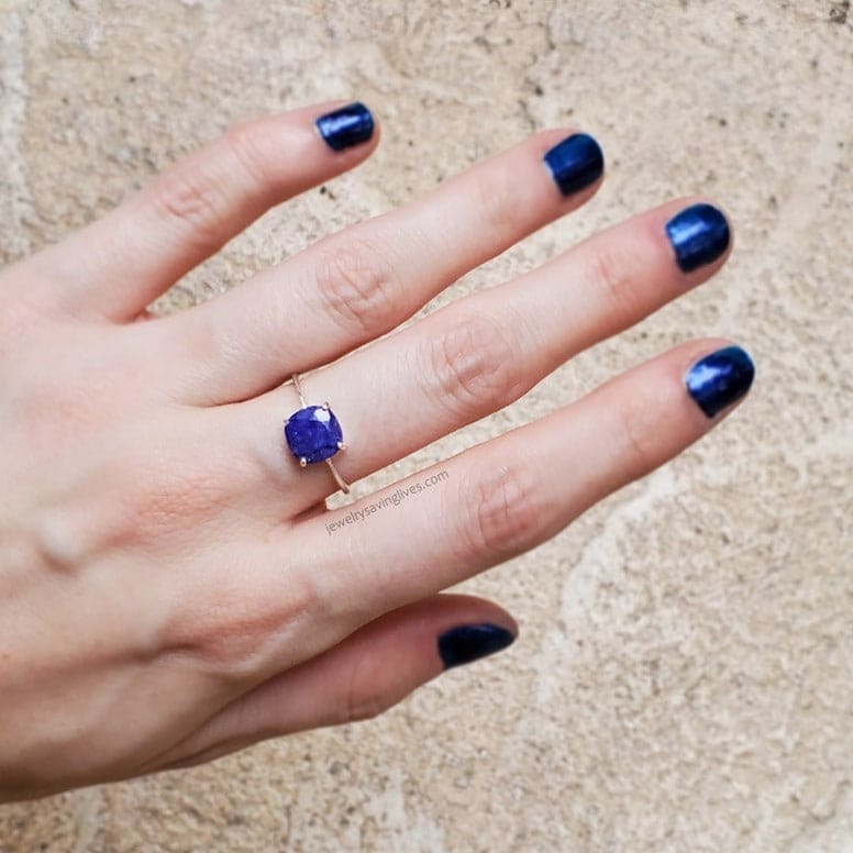 The Asher - Natural Sapphire Rings Handmade Handcrafted