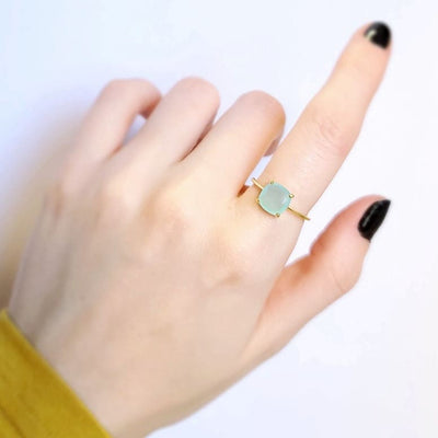 The Asher - Natural Sea Glass Rings Handmade JSL Made in USA