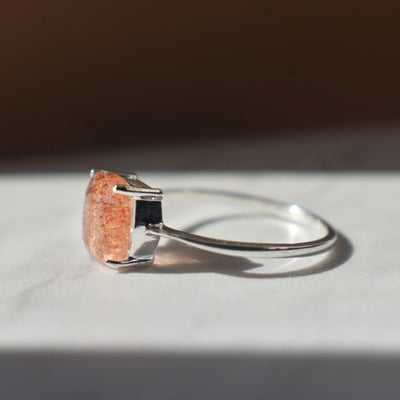 The Asher - Natural Sunstone Rings Handmade Handcrafted