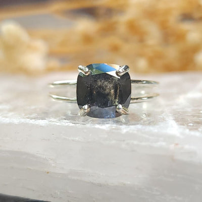 The Asher - Raw Salt and Pepper Diamond (DS030) Rings Handmade JSL Made in USA