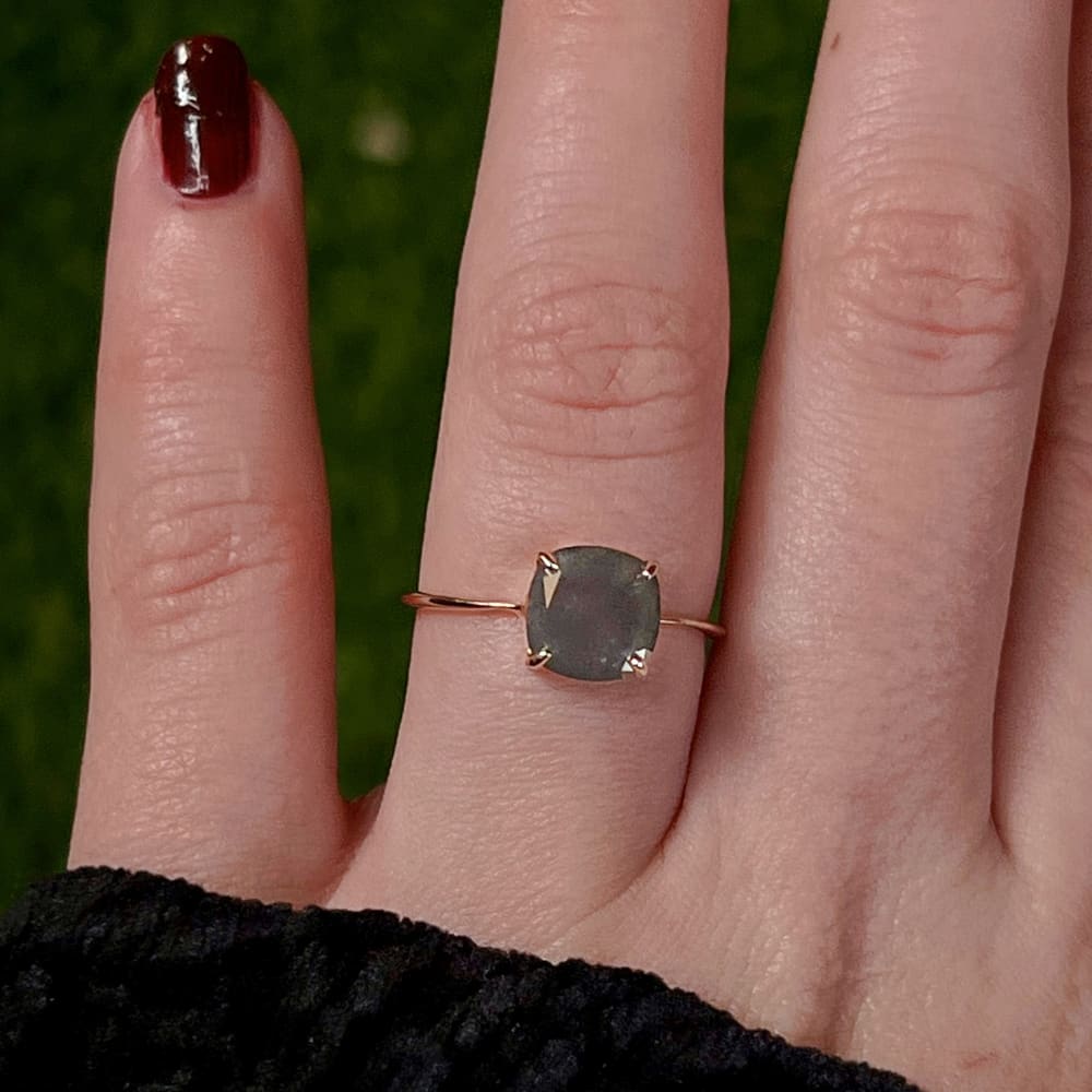 The Asher - Raw Salt and Pepper Diamond (DS039) Rings Handmade Handcrafted