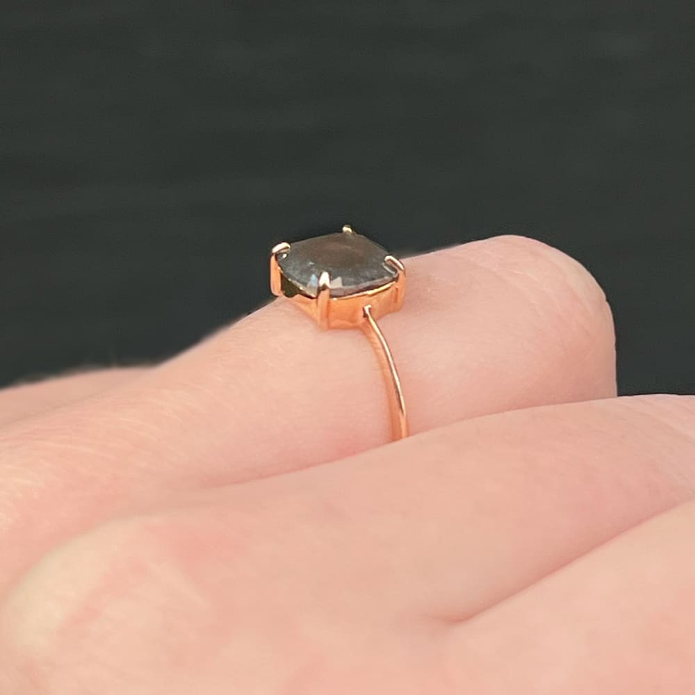 The Asher - Raw Salt and Pepper Diamond (DS039) Rings Handmade Handcrafted